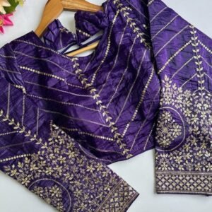 Pushpa Silk Purple Full Sleves Blouse