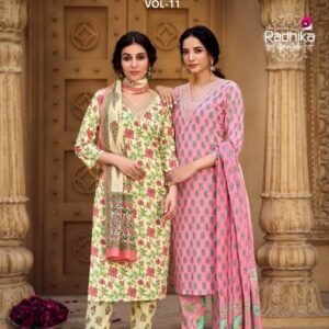 Radhika Lifestyle Cotton Kudi Vol11 Readymade Cotton Suit