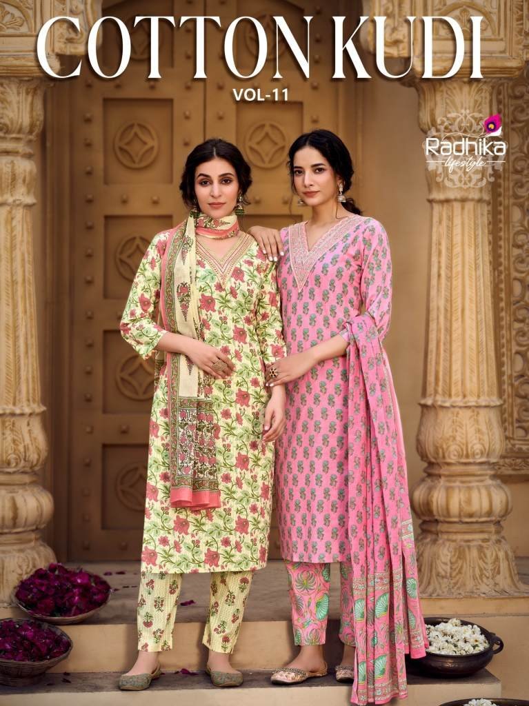 radhika lifestyle cotton kudi 1711010617 Radhika Lifestyle Cotton Kudi Vol11 Readymade Cotton Suit