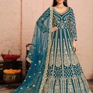 Rama Color Embroidered Designer Anarkali Suit