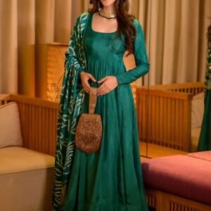 Rama Colour Chinon Silk Anarkali Suit