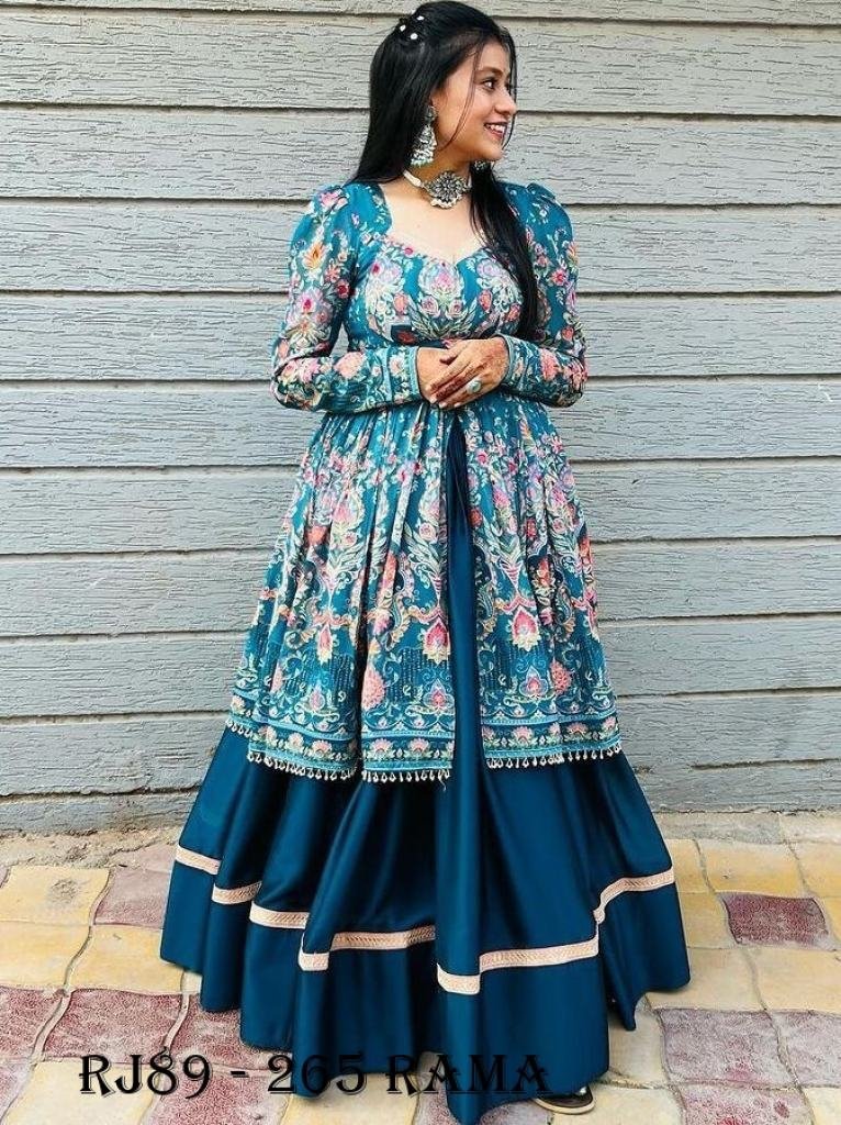 rama colour fiyona silk fancy 1722329755 Rama Colour Fiyona silk Fancy Indo Western Lehenga Choli