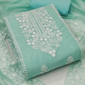 rama designer embroidery santoon dress material