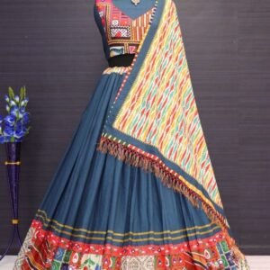 Rama Digital Printed Muslin Cotton Lehenga Choli