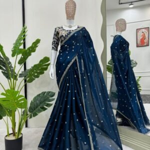 Rama Exclusive Heavy Look Jimmy Chu Saree With Sequence Work