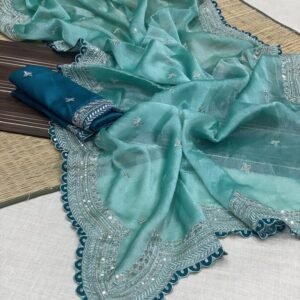 Rama Exclusive Party Wear Full Embroidery Work Sitara Simar Saree