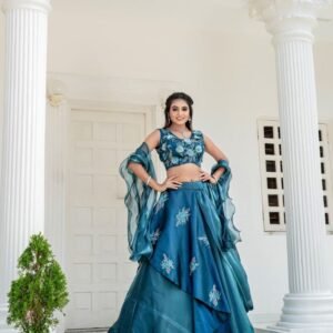 Rama Party Wear Flower Printed Jimmi Choo Lehenga Choli