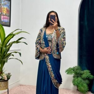 Rama Party Wear Ready To Wear Uniqe Style Sarees
