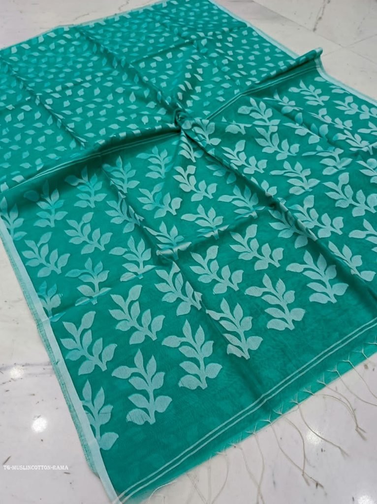 rama purple pearl print jharap 1712396184 Rama Purple Pearl Print Jharapata Muslin Cotton Soft Jamdani Saree