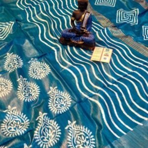 Rama Screen Printed Original Tussar Ghicha Silk Saree 20