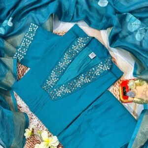 Rama Superb Hand Work Pure Muslin Kurti Set