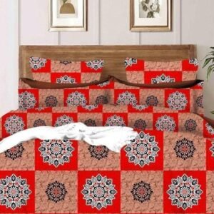 Rangoli Print Cotton King Size Bed Sheet