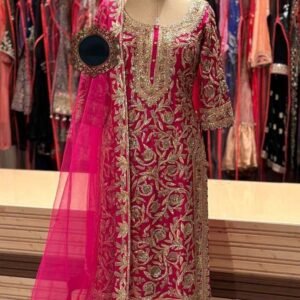Rani Beautiful Wedding Embroidered Georgette Suits Set
