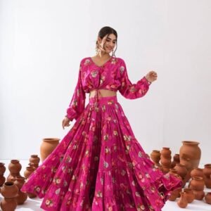 Rani Pink Indo Western Attire