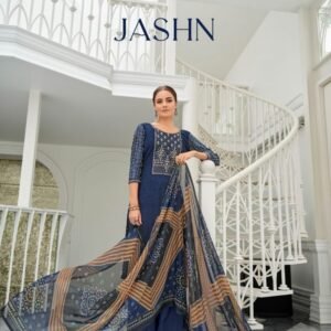 rayon heavy embroidery and swarovksi dress material Jashn catalog by zulfat designer suit