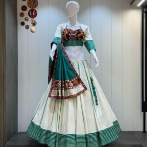 Ready Made Gamthi Work Chaniya Choli For Women