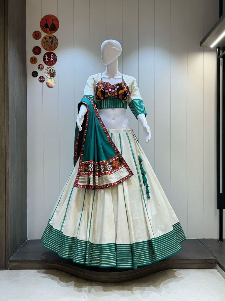 ready made gamthi work chaniya 1748689054 Ready Made Gamthi Work Chaniya Choli For Women