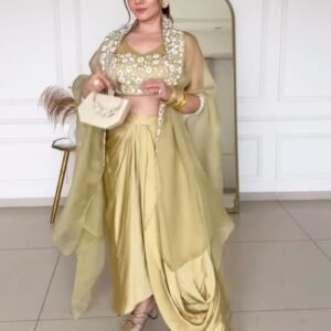 Ready to Wear Japan Satin Indo Western Dress