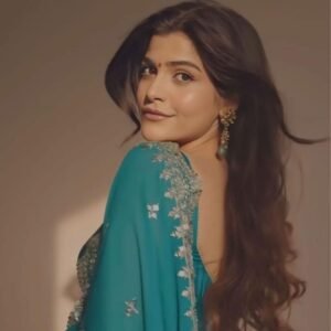 Readymade Aqua Blue Georgette Anarkali Gown