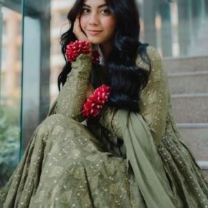 Readymade Party Look Sequince And Embroidery Work Georgette Gown