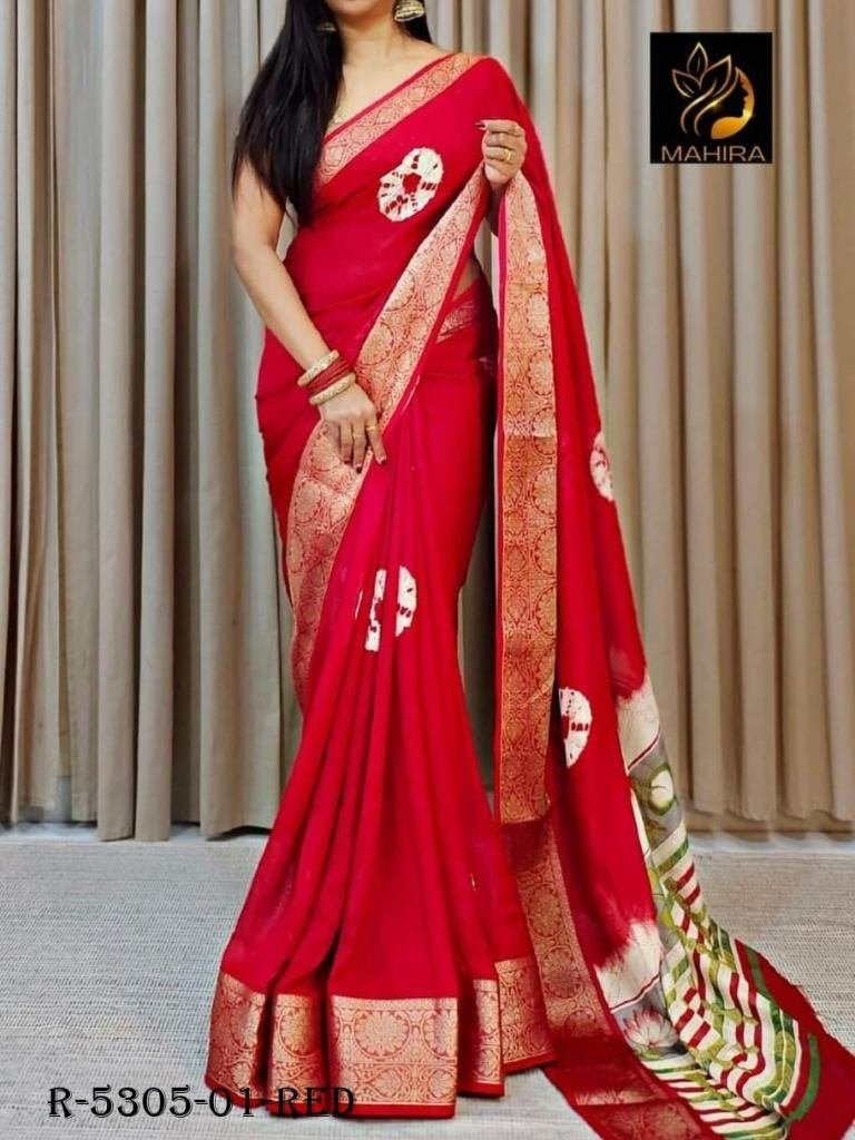 red shibori kalamkari dola sil 1717492929 Red Shibori Kalamkari Dola Silk Saree