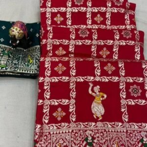 Red Wedding Dola Silk Saree