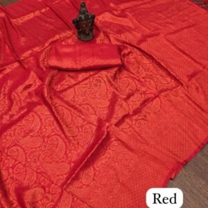 Red Wedding Kubera Pattu Soft Silk Saree