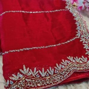 Red Zimmy Choo Handwork Saree