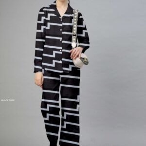 Regular Wear Imported Magic Cotton Black Co ord Set