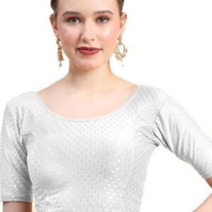 Round Neck Cotton Lycra Stretchable Readymade Blouse