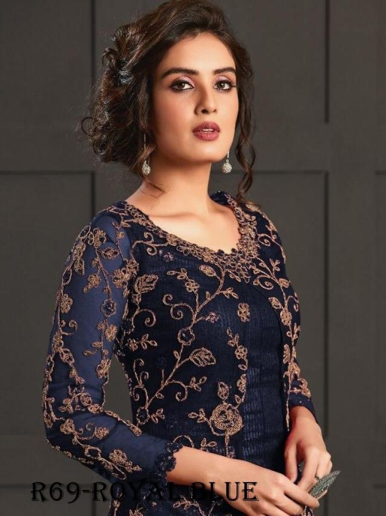 royal blue sequence work pakis 1718617565 Royal Blue Sequence Work Pakistani unstitched Net Koti Suits