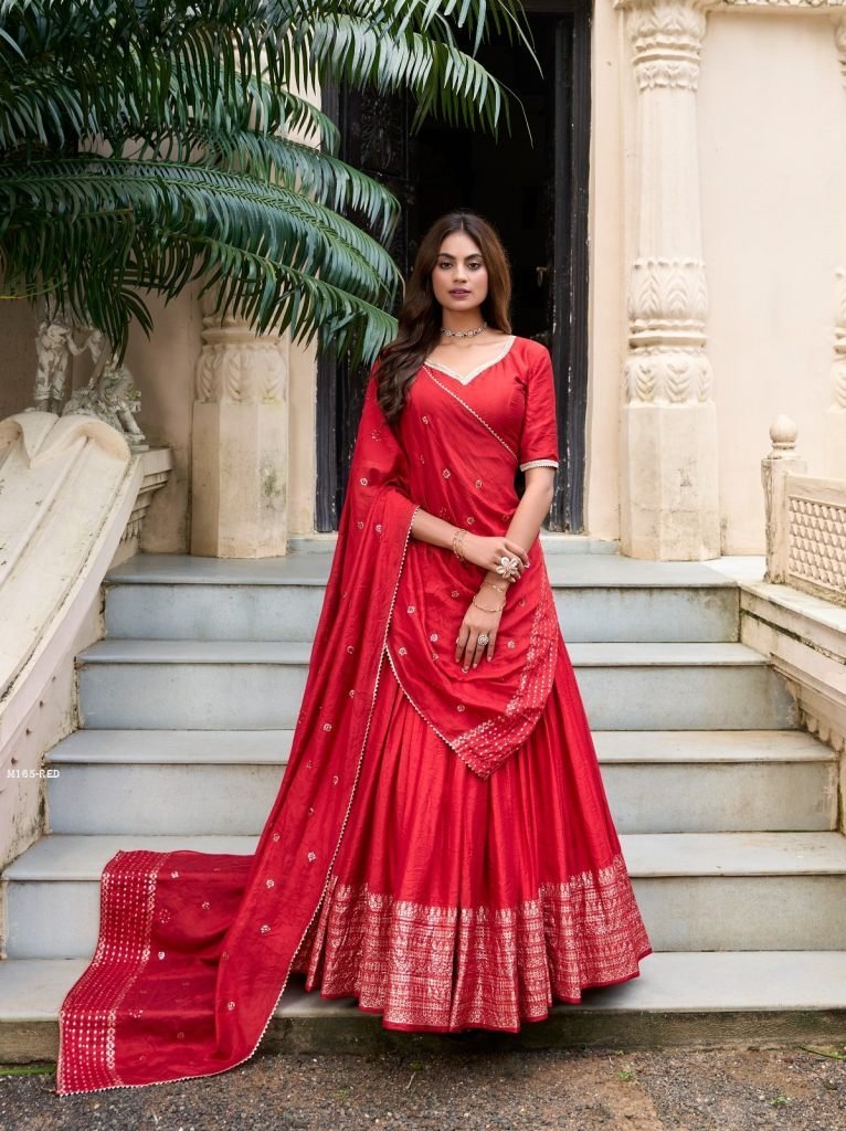 royal red ethnic lehenga choli 1766568692 Royal Red Ethnic Lehenga Choli Set for Women