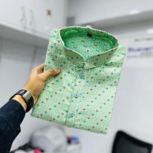 Sea Green Nawabi Soft Jacquard Silk Men Kurta