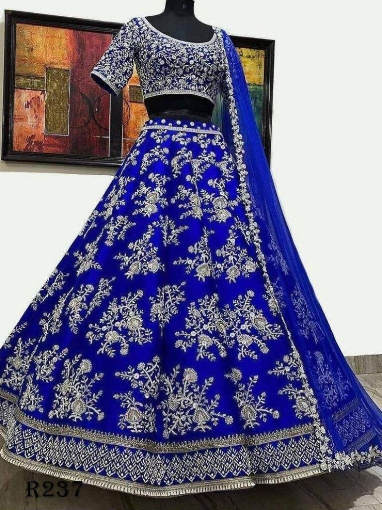 semi stitched bangalori silk l 1723539647 Semi Stitched Bangalori Silk Lehenga Choli With Embroidered Work