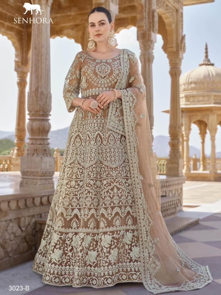 senhora twisha butterfly net s 1712306056 Senhora Twisha Butterfly Net Stone Work Heavy Semi Stitch Gown
