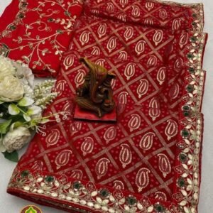 Sequence Codding Work Vichitra Silk Rani Saree