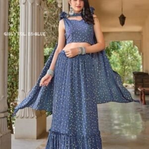 Shubhkala Present New Exclusive Foil Printed Stitched Lehenga Choli with Fancy Dupatta 2322