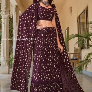 Shubhkala Present New Exclusive Foil Printed Stitched Lehenga Choli with Fancy Dupatta 2323