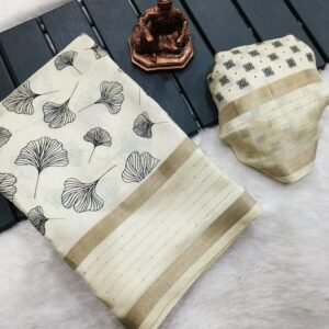 Silk Touch Double Printed Dola Silk Saree