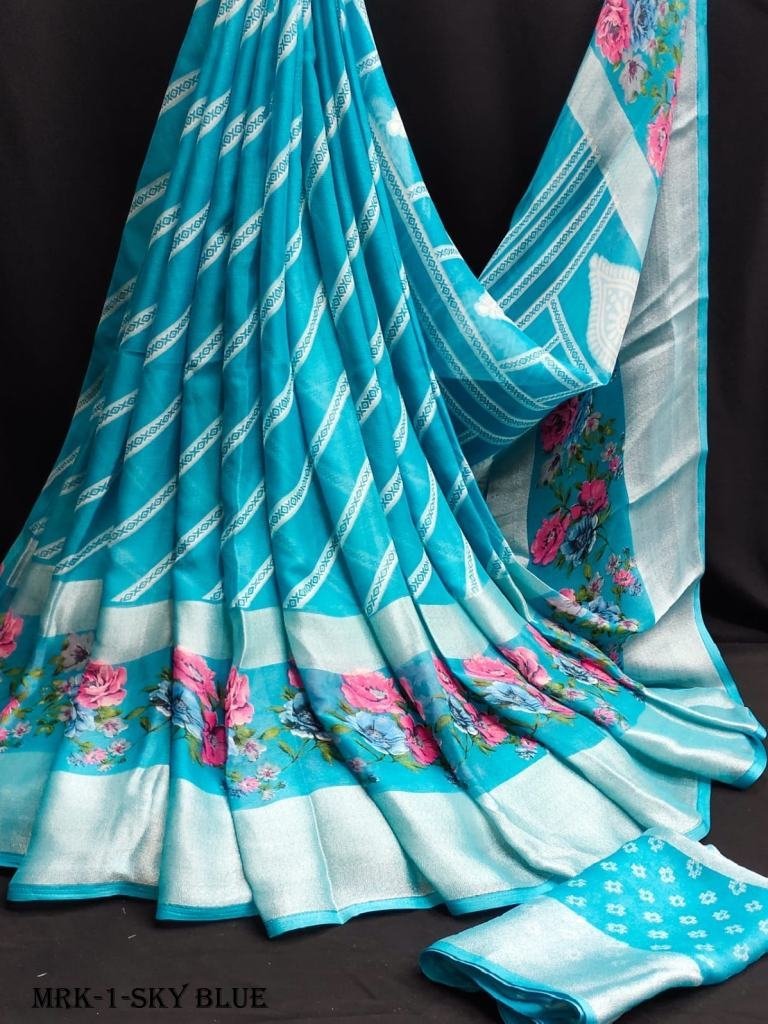 sky blue pure moss georgette s 1716021740 Sky Blue Pure Moss Georgette Sarees