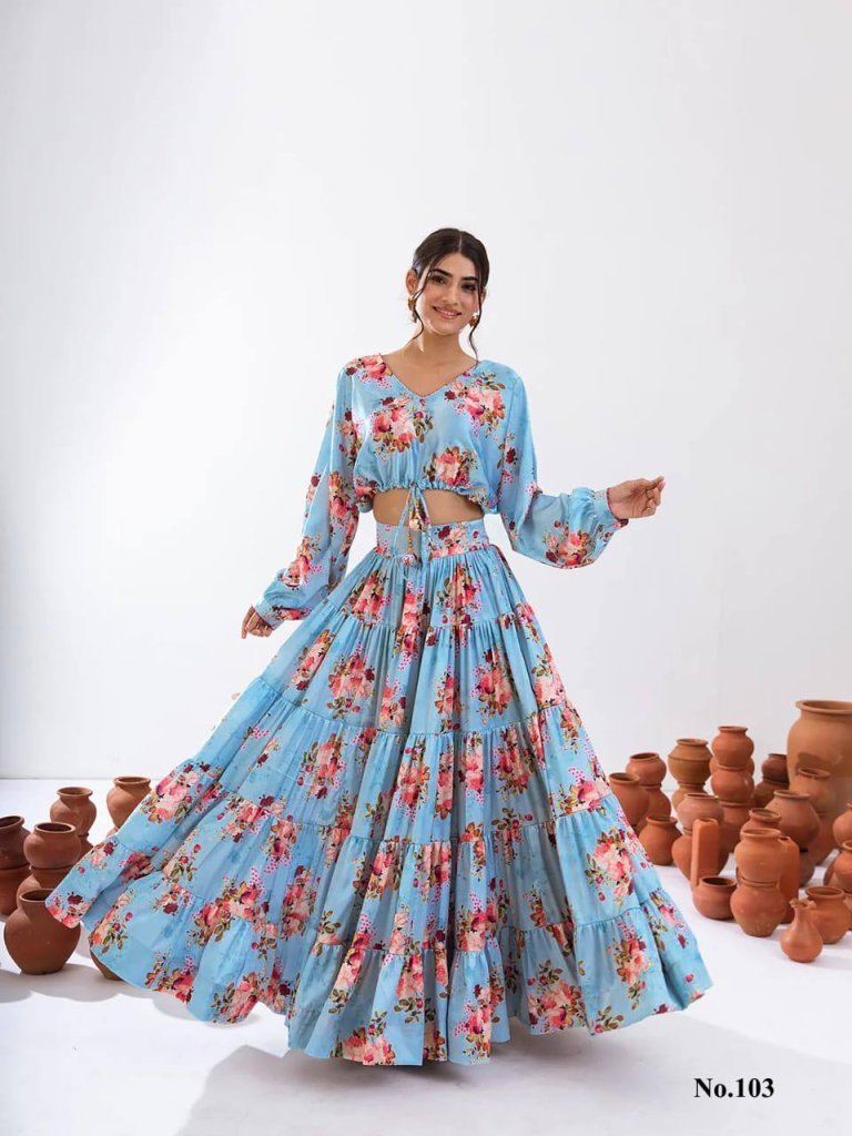 sky blue stylish indo western 1732869922 Sky Blue Stylish Indo Western Ensemble