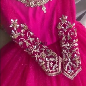 Soft net thread with Sequnce with real mirror Designer Suit