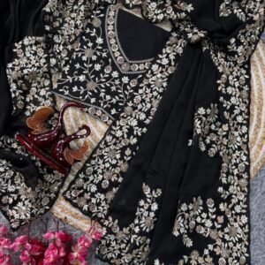 Soft Rangoli Silk Saree with Sequins Zari Embroidery
