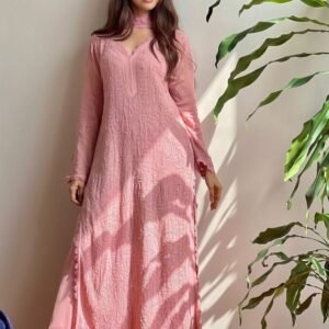 Special Baby Pink Color Georgette Thread Embroidery Palazzo Set