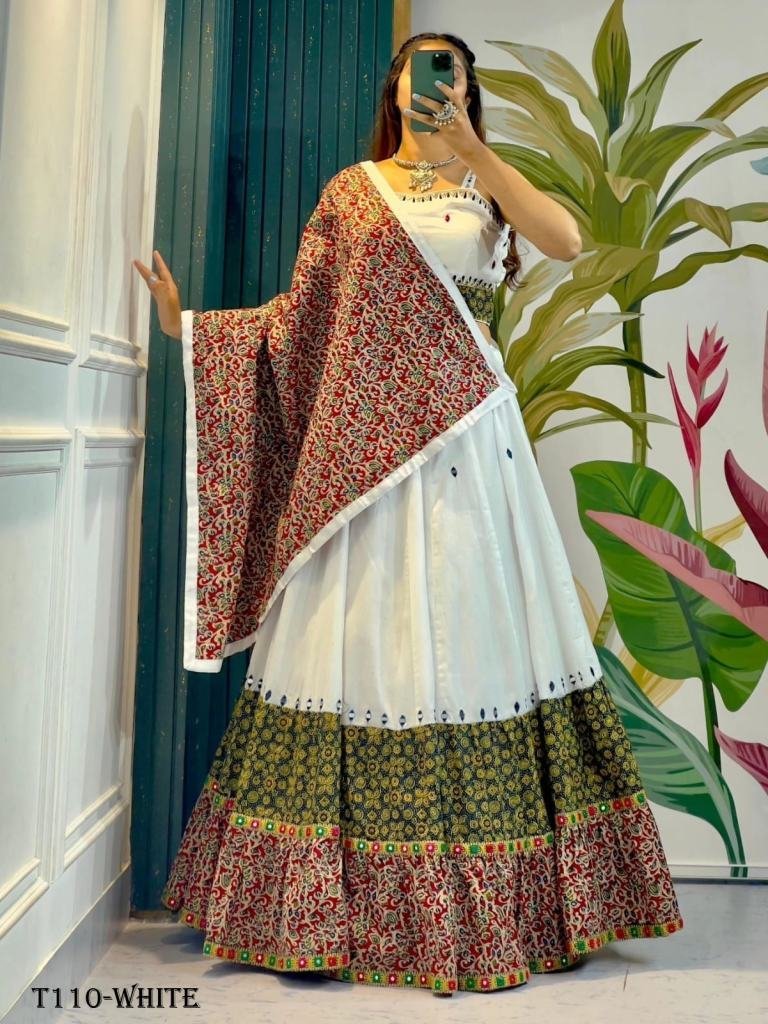 special occasions collection w 1718885603 Special Occasions Collection White Muslin Cotton Lehenga Choli