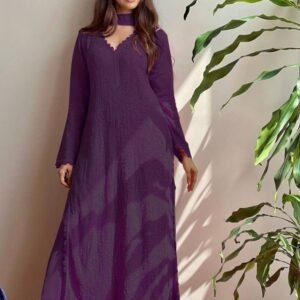 Special Wine Color Georgette Thread Embroidery Palazzo Set
