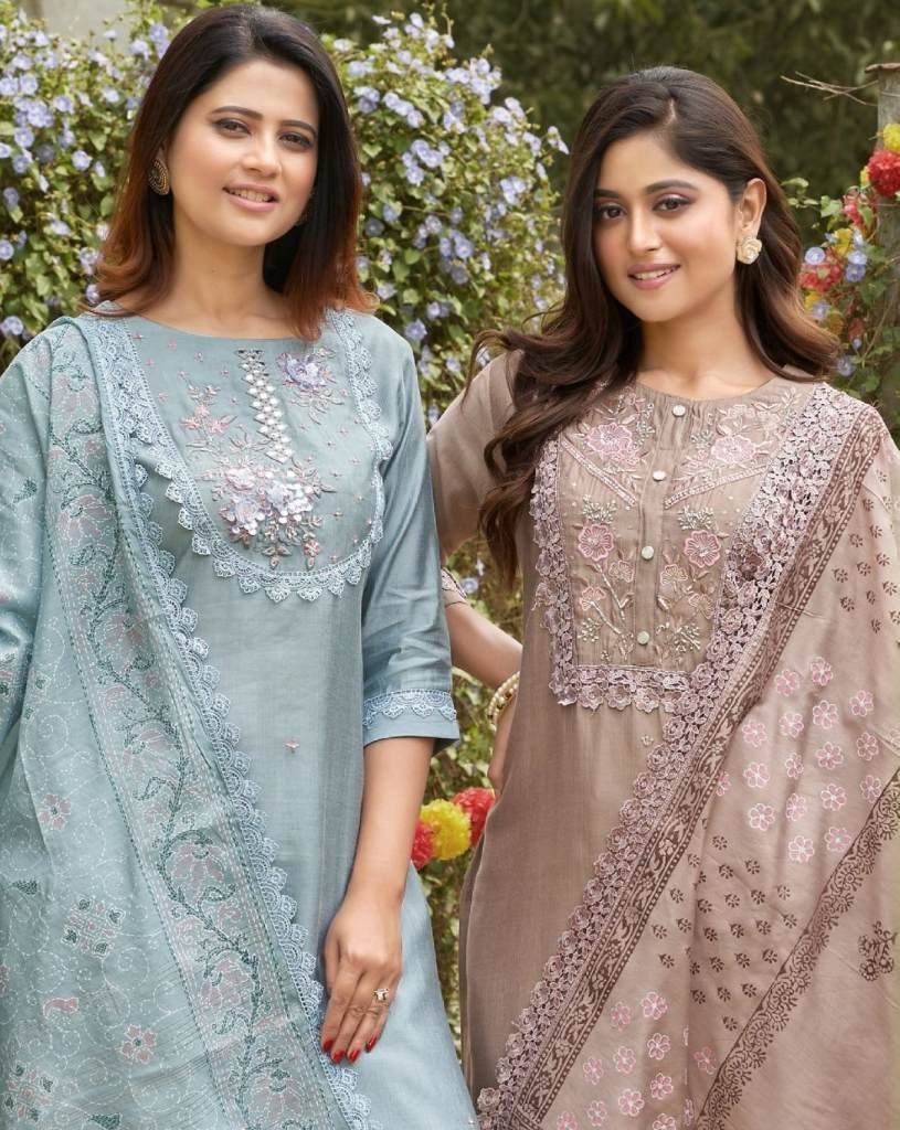 stree vol 2 pure viscose kurti 1711693424 Stree Vol 2 Pure Viscose Kurti pant with Block Print Dupatta