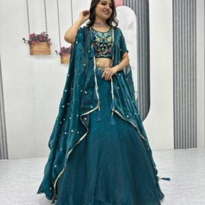 Stunning Rama Indo Western Dress With Sequence Work