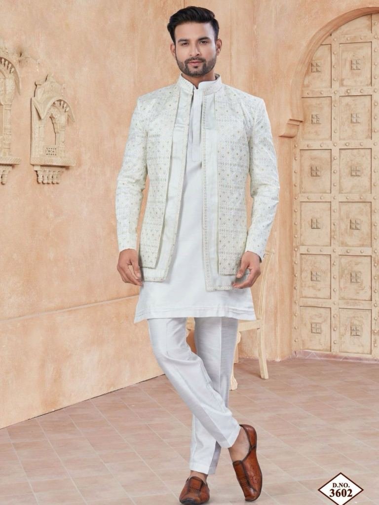 stylish men pure silk sequence 1742292350 Stylish Men Pure Silk Sequence Work Indo Western