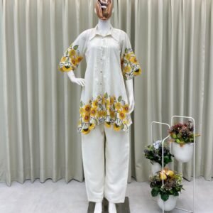 Summer Wear Designer Embroidered Coord Set